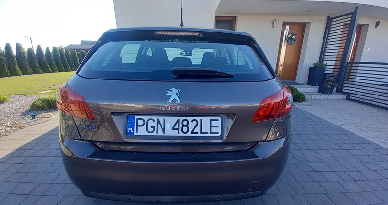 Peugeot 308 cena 33400 przebieg: 225000, rok produkcji 2014 z Gniezno małe 67